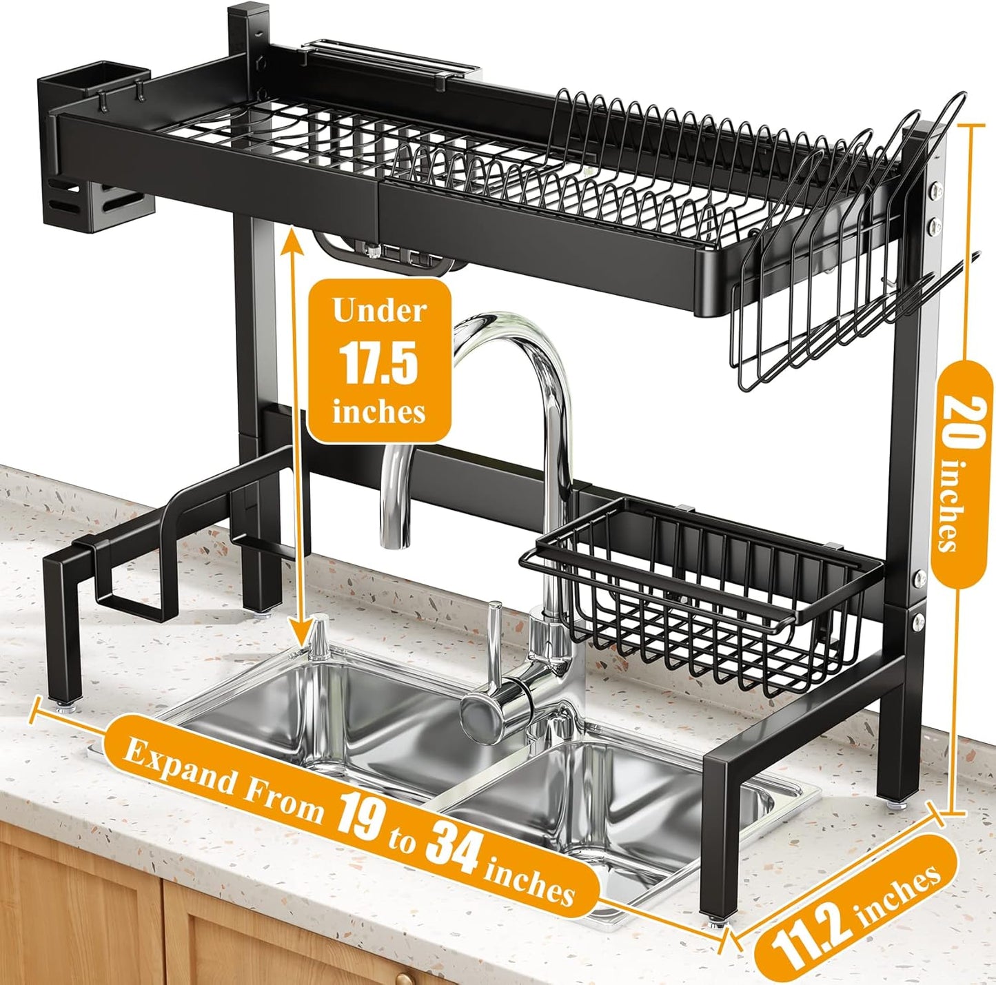 Escurridor de Platos Práctico en Acero Inoxidable - Tiendas La Gran Latina
