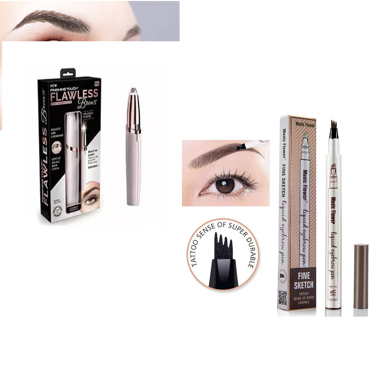 Combo Depilador De Cejas + Lapiz para Ceja Flawless - Tiendas La Gran Latina